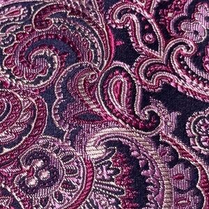 Ted Baker Paisley Silk Tie in Plum and Rose